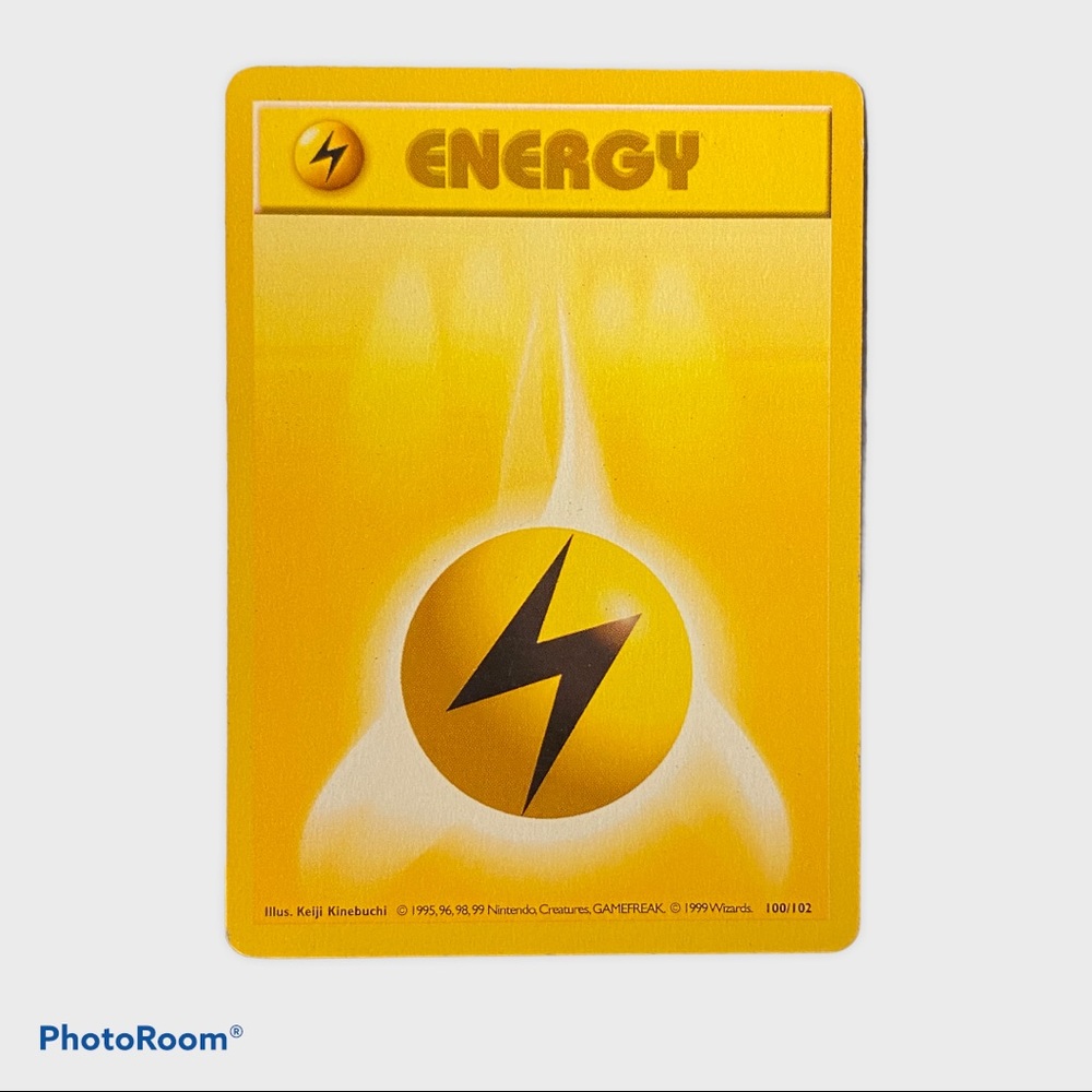 Pokemon - Lightning Energy Base Set 100/102 Common